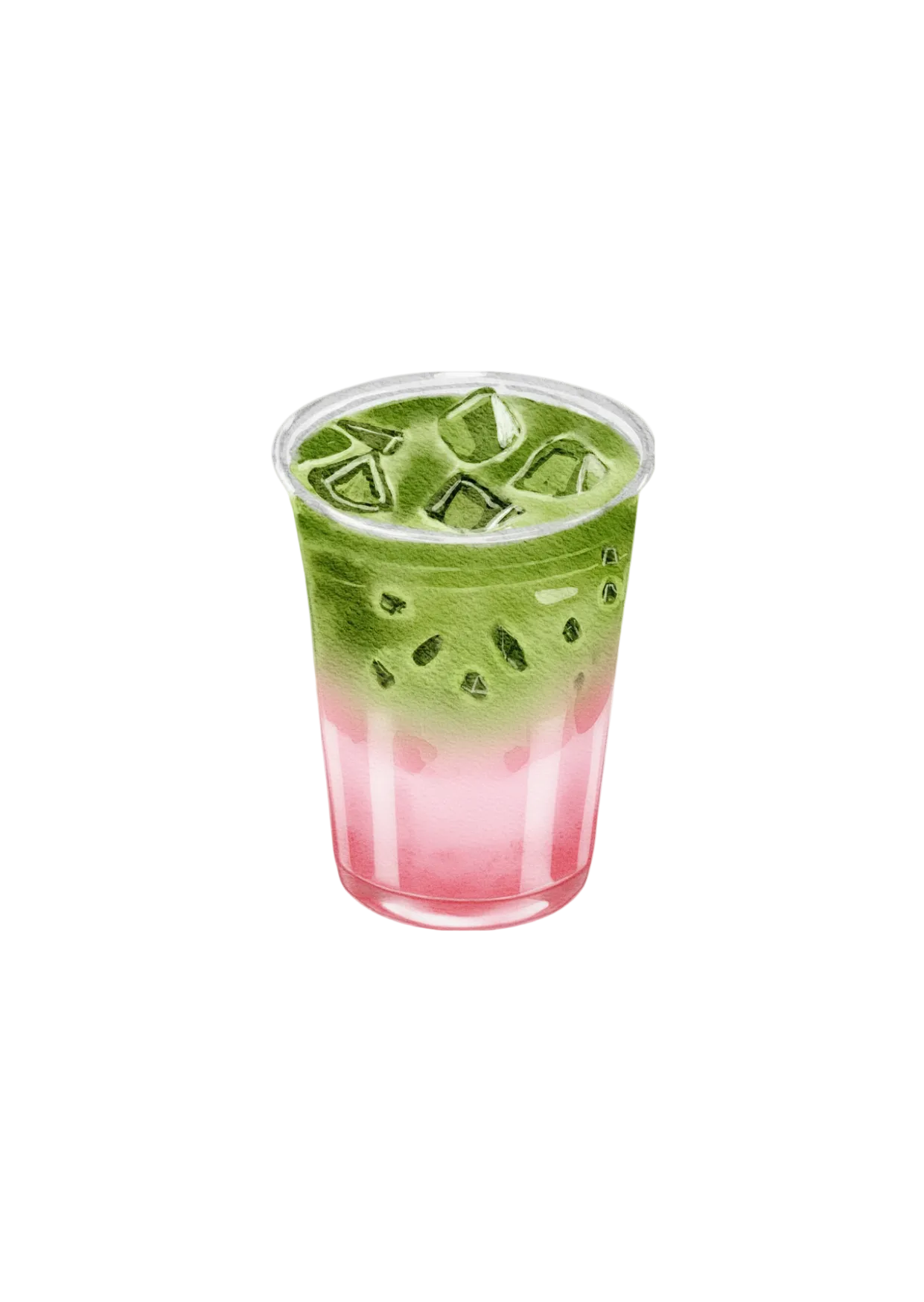 Iced Strawberry Matcha Protein Milk